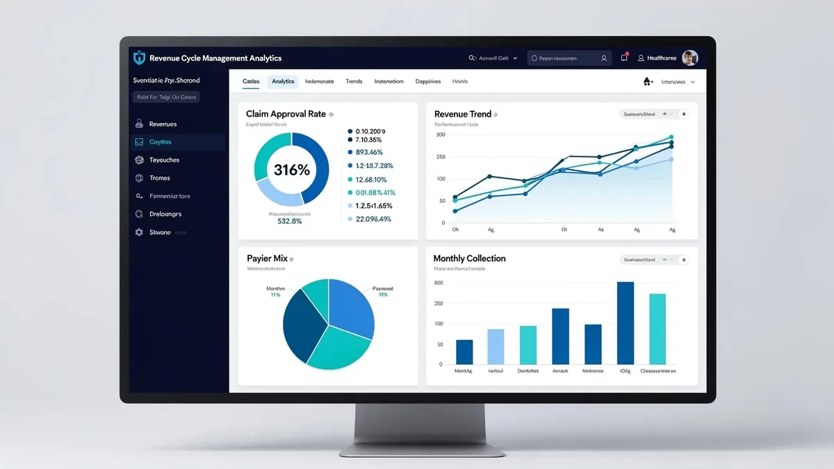 Alpha MedCare MSO medical billing and revenue cycle management dashboard showing claims and revenue reporting